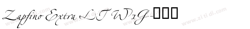 Zapfino Extra LT W1G字体转换 Zapfino Extra LT W1G字体转换